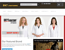 Tablet Screenshot of bktuniforms.com
